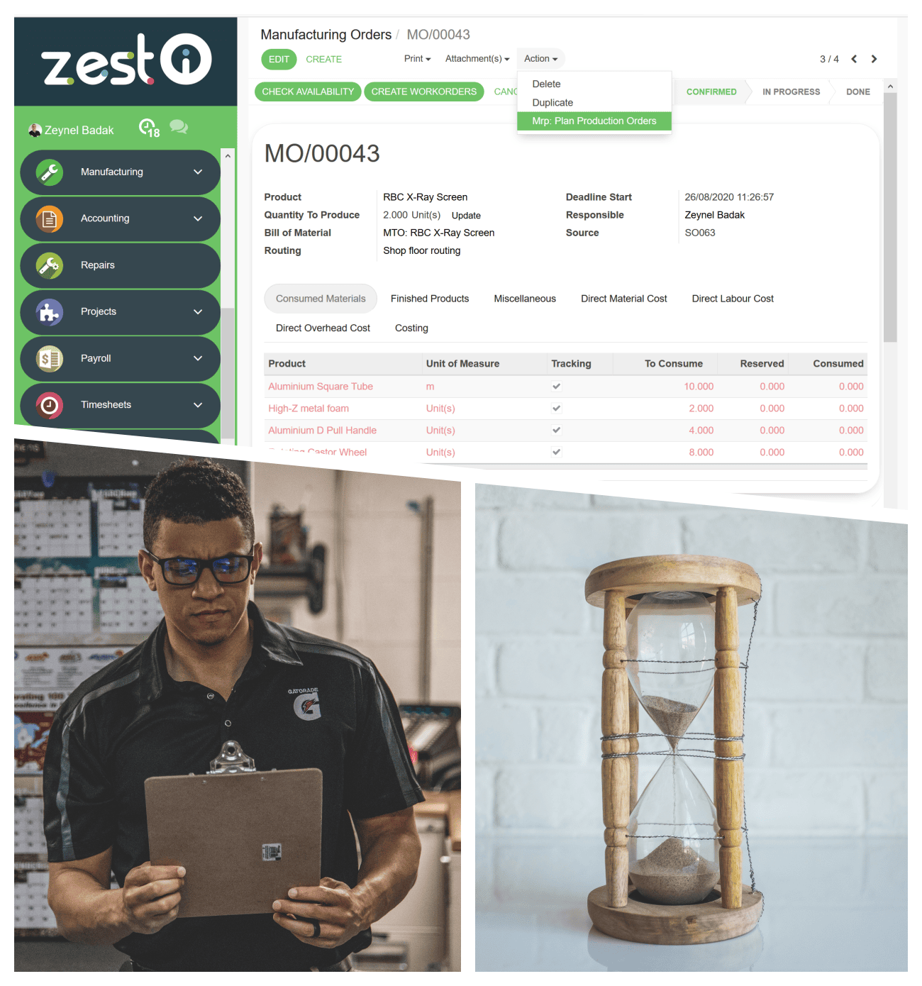 ZEST Cloud ERP MRP Software