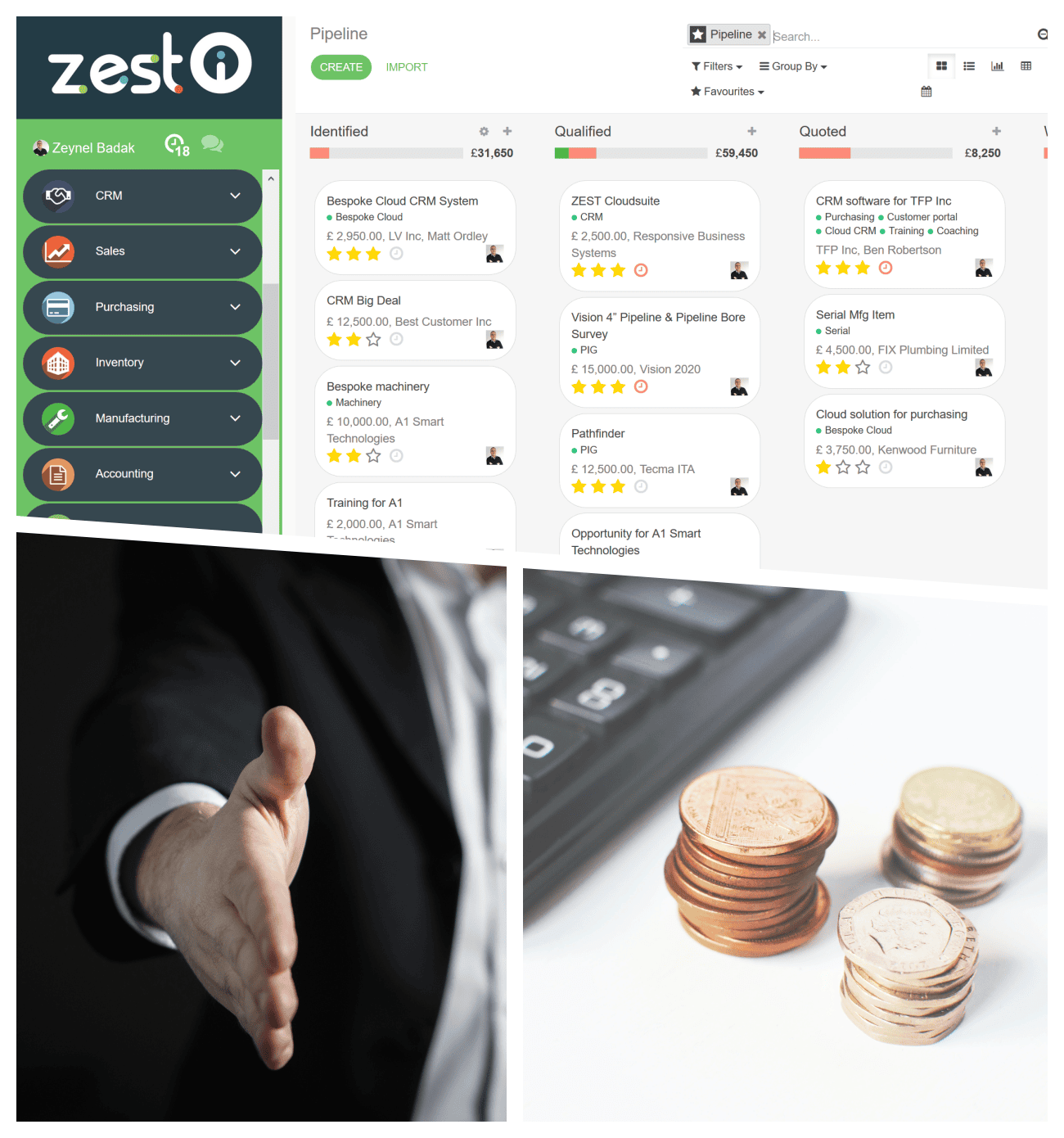ZEST Cloud ERP Software Sales Pipeline