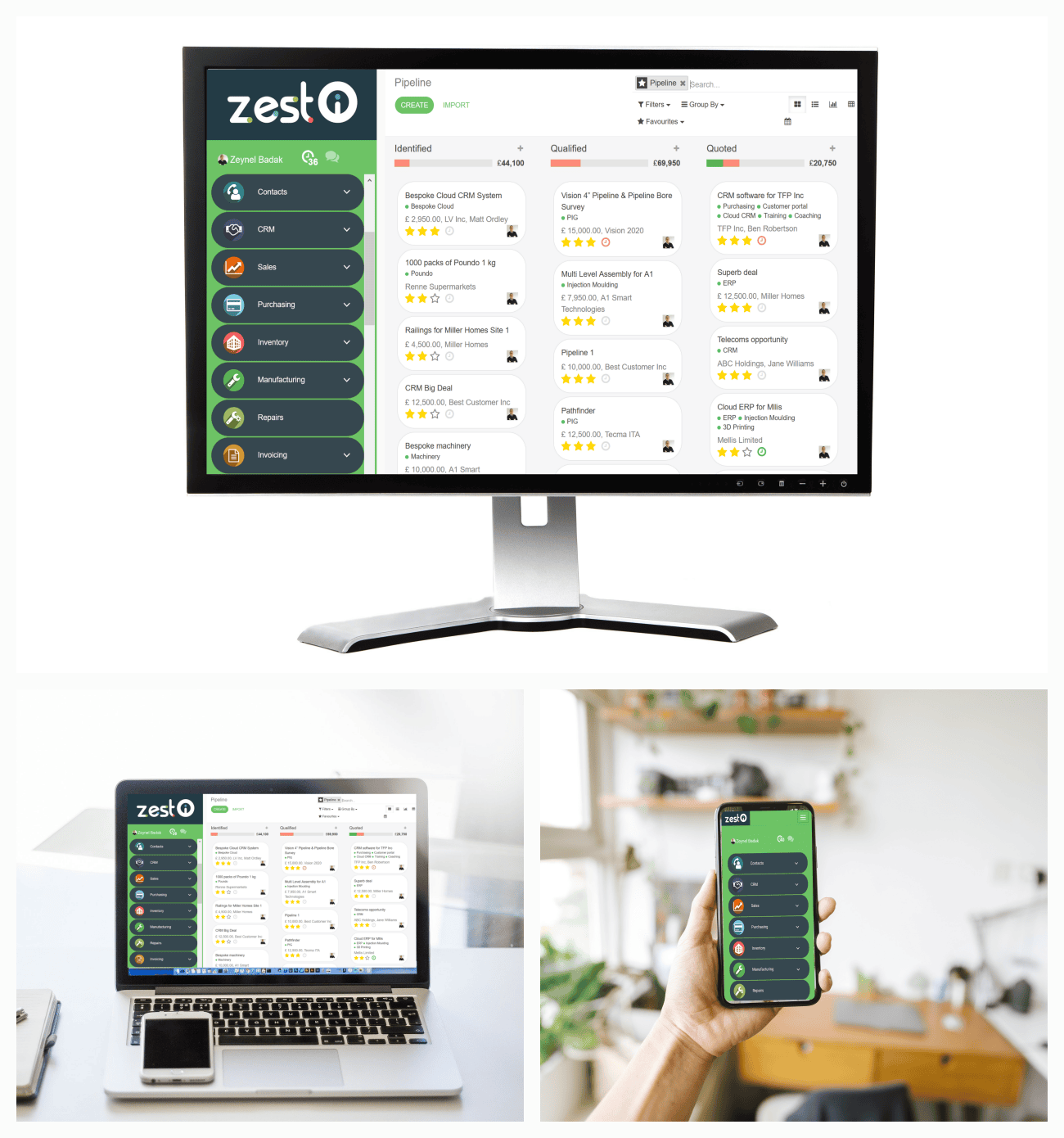 ZEST I-O ERP MRP CRM Software Engineering Manufacturing Project SMEs